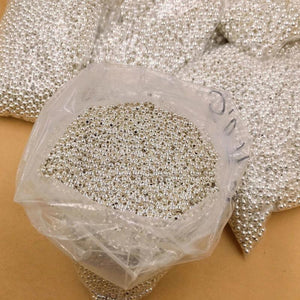 925 Sterling Silver Loose Beads Round Spacer Beads for Jewelry Making
