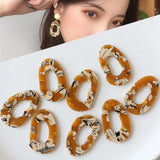 10pcs Leopard Pendant Acrylic Hollow Jewelry Findings