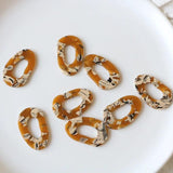 10pcs Leopard Pendant Acrylic Hollow Jewelry Findings