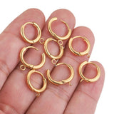 10PCS Stainless Steel Ear Hooks Earring Parts Connectors for Jewelry Making