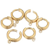 10PCS Stainless Steel Ear Hooks Earring Parts Connectors for Jewelry Making