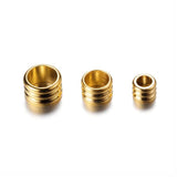 20pcs Stainless Steel Big Hole Spacer Beads DIY Jewelry Making Findings