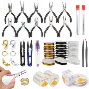 DIY Jewelry Making Kit with Jump Rings & Tools