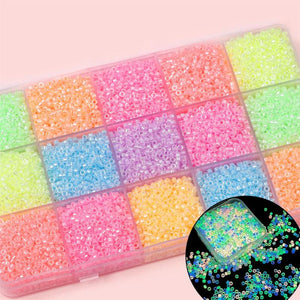 10g 700pcs Luminous Glow In The Dark Glass Seed Beads for Jewelry Making