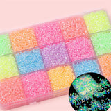 10g 700pcs Luminous Glow In The Dark Glass Seed Beads for Jewelry Making