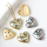 10pc Simplicity Colorful Diamond Love Pendant Jewelry Set