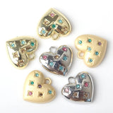 10pc Simplicity Colorful Diamond Love Pendant Jewelry Set
