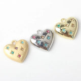 10pc Simplicity Colorful Diamond Love Pendant Jewelry Set