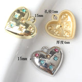 10pc Simplicity Colorful Diamond Love Pendant Jewelry Set