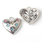 10pc Simplicity Colorful Diamond Love Pendant Jewelry Set