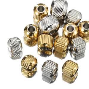 50pcs Stainless Steel Beads 4mm 6mm Spacer Loose Beads for Jewelry Making