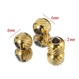 50pcs Stainless Steel Beads 4mm 6mm Spacer Loose Beads for Jewelry Making
