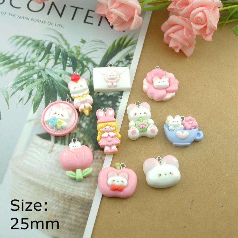 Rabbit Earring Charms for Bracelets DIY Jewelry Making Pendants Bulk
