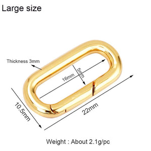 Silver Rose Oval Jewelry Clasp Push Gate Lock