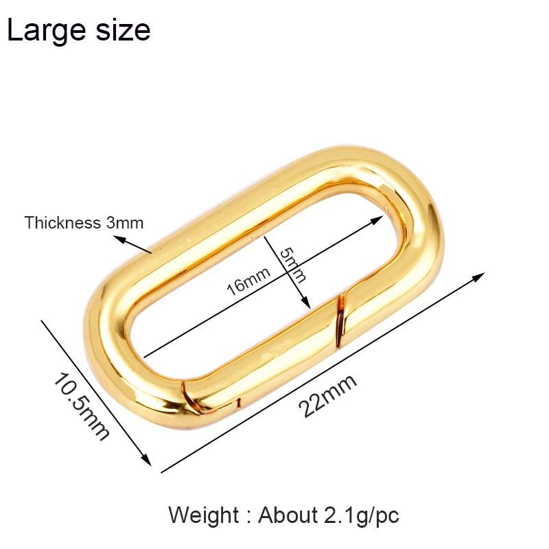 Silver Rose Oval Jewelry Clasp Push Gate Lock