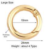 Silver Rose Oval Jewelry Clasp Push Gate Lock