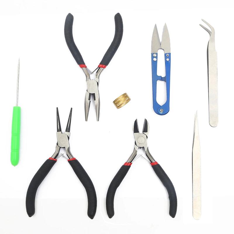 DIY Jewelry Tool Set with Scissors, Tweezers, Pliers
