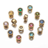 10pcs Stainless Steel Zircon Charms 6mm for Jewelry Making Pendants with Hole