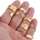 10Pcs Stainless Steel Adjustable Open Rings for Jewelry Making