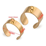 10Pcs Stainless Steel Adjustable Open Rings for Jewelry Making
