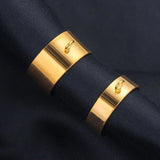 10Pcs Stainless Steel Adjustable Open Rings for Jewelry Making