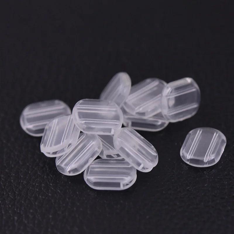 50PCS Transparent Silicone Ear Clip Pad Earrings Components