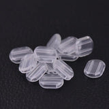 50PCS Transparent Silicone Ear Clip Pad Earrings Components