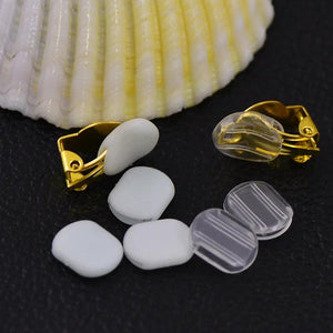 50PCS Transparent Silicone Ear Clip Pad Earrings Components