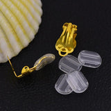 50PCS Transparent Silicone Ear Clip Pad Earrings Components