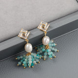 18k Plated Copper Zircon Earring Accessories