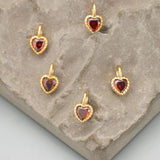 18k Rhodium Plated Copper Zircon Charms DIY Pendants 6pcs/lot