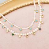 18k Rhodium Plated Copper Zircon Charms DIY Pendants 6pcs/lot