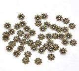 DIY Earrings Jewelry Beads Caps Antique Bronze Findings 150PCs