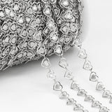 2M 1M Stainless Steel Chains Love Heart for Necklace Bracelet DIY