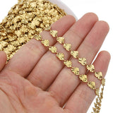 2M 1M Stainless Steel Chains Love Heart for Necklace Bracelet DIY