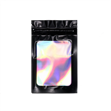 50pcs Holographic Laser Self-Sealing Plastic Packaging Zip Lock Bag