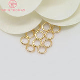 20PCS 24K Plated Brass Jump Rings Split Rings High Jewelry Findings
