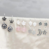 925 Silver Flower Earrings Ear Pins DIY Wedding Jewelry Findings