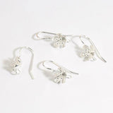 925 Silver Flower Earrings Ear Pins DIY Wedding Jewelry Findings