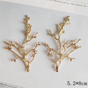 10 PCS Vintage KC Flowers Branch Connectors for Jewelry Making