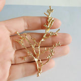 10 PCS Vintage KC Flowers Branch Connectors for Jewelry Making