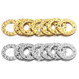 20pcs Stainless Steel Earrings Double Hole Circle Ring Charms for Jewelry Making
