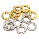 20pcs Stainless Steel Earrings Double Hole Circle Ring Charms for Jewelry Making