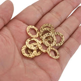 20pcs Stainless Steel Earrings Double Hole Circle Ring Charms for Jewelry Making