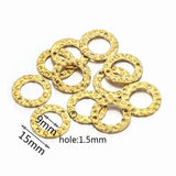 20pcs Stainless Steel Earrings Double Hole Circle Ring Charms for Jewelry Making