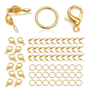 450Pcs Lobster Clasps Jump Ring Kits for DIY Bracelet Necklace Chain