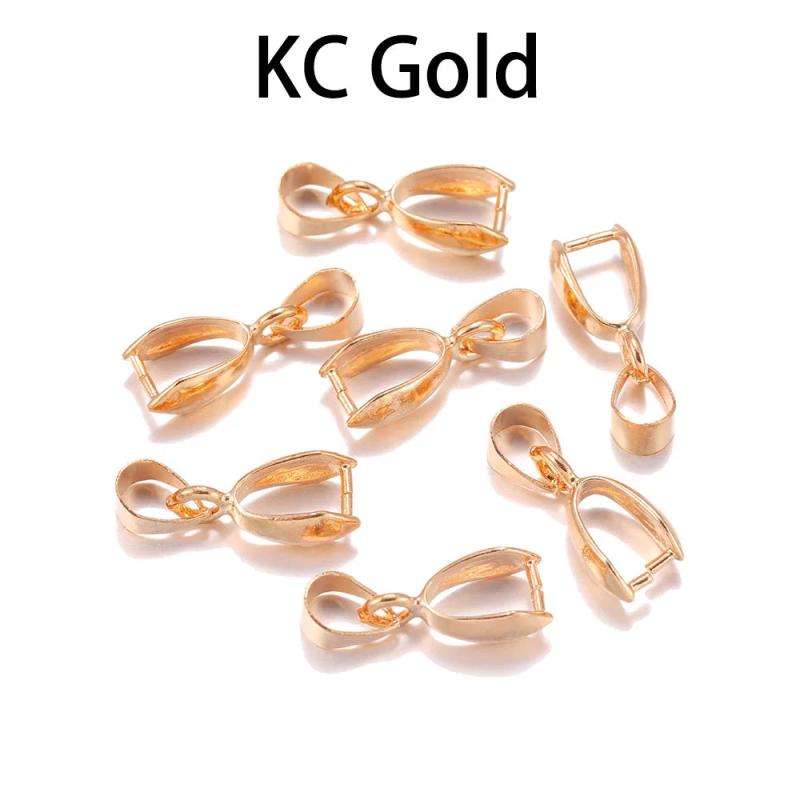 50pcs Melon Seeds Buckle Charm Bail Beads Bale Pinch Clips Pendants Clasps Hook