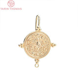 6PCS 35MM Round 19MM 24K Plated Earring Hook Jewelry Making DIY Findings