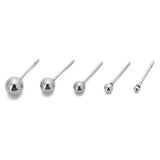 20pcs Stainless Steel Plated Round Ball Earrings Stud Settings