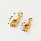 DIY Findings Kit 10 Lobster Clasp 20 Closed Rings 14K/18K Plated Brass